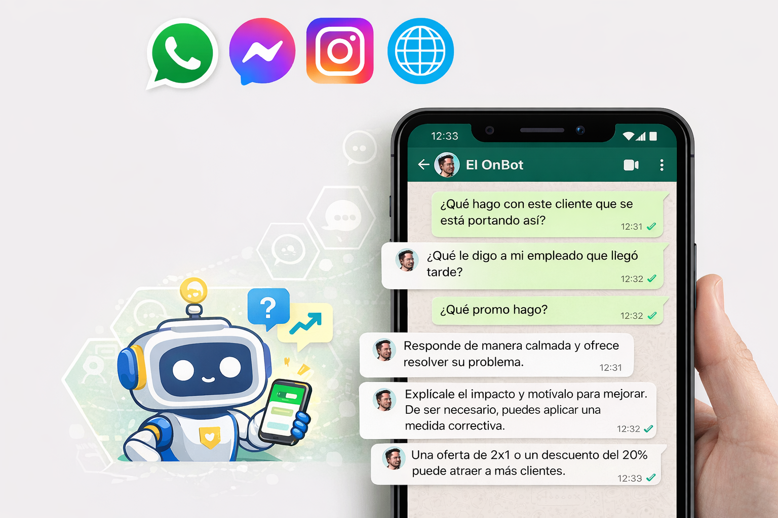 Control y asistente por WhatsApp para la operación diaria del restaurante